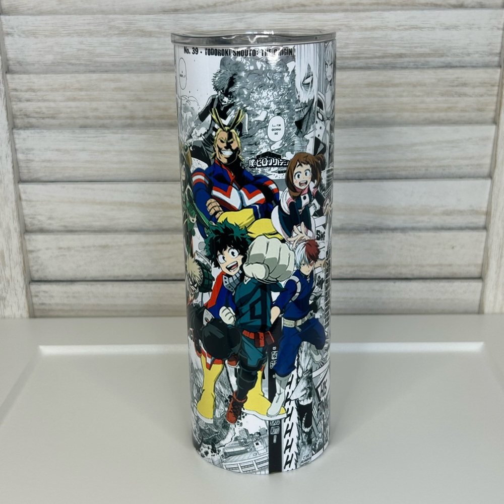 My Hero Academia Anime Graphic Stainless Steel Tumbler with Straw 20oz New